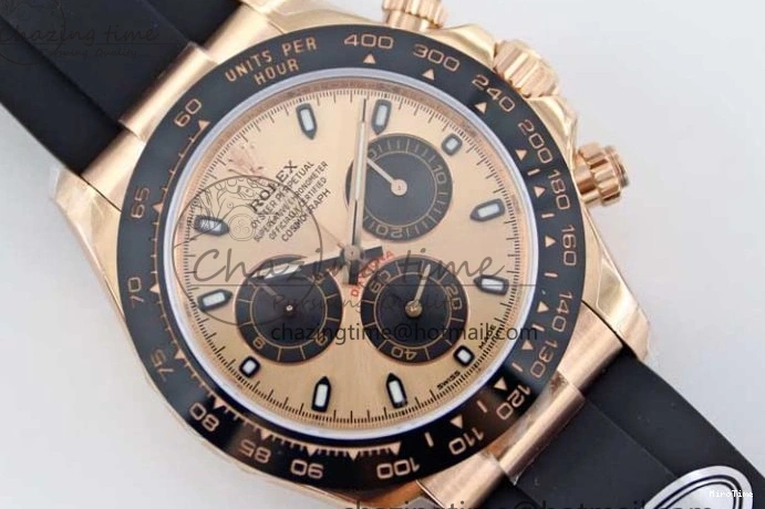 MiroTime 0209 WrinkleFree Daytona 116515 RG TWF 1:1 Best Edition 904L Steel RG Black Dial on Oysterflex Strap A 2417